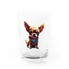 スリーウィスダムのチワワのまなざし Water Glass :front