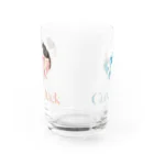 ふたりはプリキュア SUZURI限定ショップのグラス キュアブラックキュアホワイトモチーフ Water Glass :front