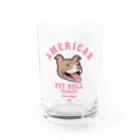 LONESOME TYPE ススのLove❤️Dogs（アメリカンピットブルテリア・赤鼻） Water Glass :front