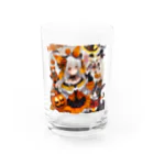 チワワ愛好家ショップの魔法のハロウィン・チワワと魔女の魔術 Water Glass :front