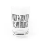 BLACK SHEEP ORIGIN SUZURI SHOPのUNDERGROUD DREAM BELIEVER Water Glass :front