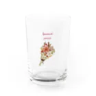 sakuranonakanoharunokazeの花束柄loveandpeace Water Glass :front