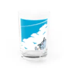 まつり猫ショップのヒコーキ雲 Water Glass :front