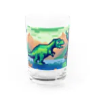 iikyanの恐竜58　ネプチュノサウルス Water Glass :front