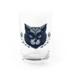 aokitaのマヌルネコ［ダークブルー］ Water Glass :front