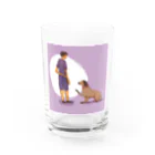 musashi-5の犬と人間 Water Glass :front