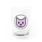 キャットニャーのムラサキPOPな猫 Water Glass :front