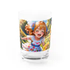 poketuのかわいい少女のイラストグッズ Water Glass :front