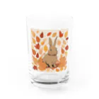 mojaの紅葉とうさぎ🐰 Water Glass :front