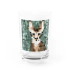 kindonesiaのドット絵のヒマラヤンキャット Water Glass :front