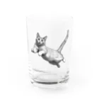 Shop Quonの跳ね猫 Water Glass :front