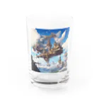 SetsunaAIの空に浮かぶ島のファンタジーグッズ グラス前面