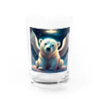 KEIZOKUの可愛らしい天使のシロクマのイラストグッズ グラス前面