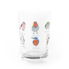 森図鑑の[森図鑑] 日本の野鳥づくし6羽B-2 Water Glass :front