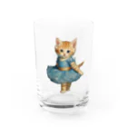 ハッピー・ディライト・ストアのバレリーナの子猫 Water Glass :front