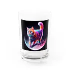 ニャーちゃんショップのムーンキャット【月で暮らす猫】 Water Glass :front