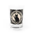 黒猫堂の黒猫　招き猫2 Water Glass :front