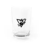 8ball.AI.artの襲うドラゴン　ロゴ Water Glass :front