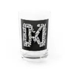 mini_asuのアルファベットデザイン Water Glass :front