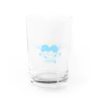 まるたるんのドット絵 水色ハート Water Glass :front