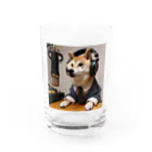 0416artの柴犬ラジオ Water Glass :front