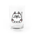 ねこねこうおの白猫キル Water Glass :front