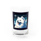 あにどっとの白い犬のドット絵 Water Glass :front