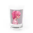 yn47のピンク髪の彼女 Water Glass :front