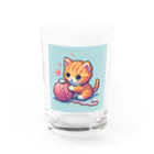 ワワジジドットクラブのドット子猫A Water Glass :front