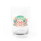 アメーバ2世の星と空と森とうさぎ Water Glass :front