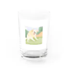 やのや食堂の犬　ゴールデンレトリバー Water Glass :front