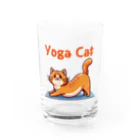 bravoadのヨガで猫のポーズ Water Glass :front