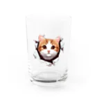 飛び出す！アニマルショップの飛び出す猫 Water Glass :front