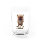 ポメマルシェのポメラニアンしし丸コレクション Water Glass :front