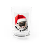 isshi1002のXmas Pug Water Glass :front