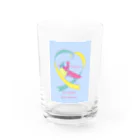 Kaede  lemonadeのカマキリ×レモン×ゴールドリボン Water Glass :front