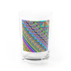 月澄狸の鱗状ピクセルアート Water Glass :front