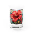 自然たいのハイビスカスめっちゃアップ Water Glass :front