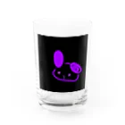 目の紫うさぎ Water Glass :front