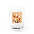 dcgnori／ワンコ画像の柴犬、縄文☆彡古代くん Water Glass :front