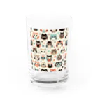 18ban's shopのフクロウドット柄 Water Glass :front