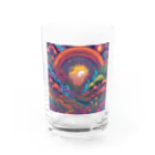 yt shopのサイケな自然イラストグッズ Water Glass :front