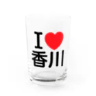 4A-Studio（よんえーすたじお）のI LOVE 香川（日本語） Water Glass :front