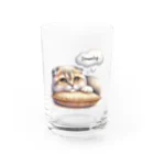 amakanaのまる耳ねこのほっこり時間 Water Glass :front