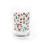 MihashiMYの可愛いクリスマスグッズ　 Water Glass :front