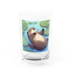 TADの部屋のフニャフニャカワウソくん Water Glass :front