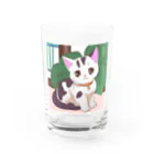 FortuneRiserのふわにゃんこ Water Glass :front