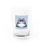 ドット絵、ゲーム好き必見🥰のピクセルペルシャ猫ちゃん Water Glass :front