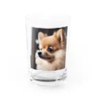 どうぶつ王国の激かわポメ Water Glass :front