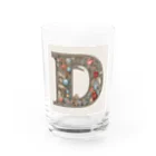 connectの幸運アルファベット　D Water Glass :front